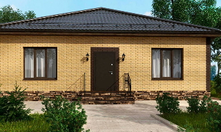 Проекты одноэтажных домов из кирпича | Строй-Брт - Братск от 3558 рублей
